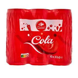 CARREFOUR CLASSIC' Soda cola 6x33cl