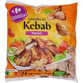 CARREFOUR SENSATION Lamelle de kebab poulet 750g