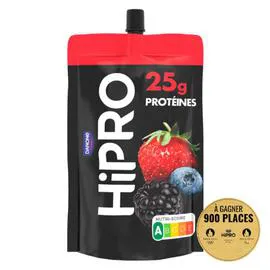 DANONE, HIPRO Yaourt à boire fruits rouges protéiné 0% MG 202g