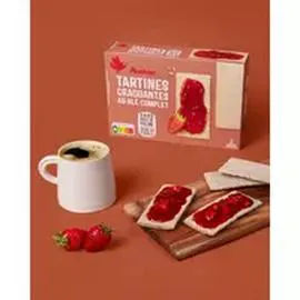 AUCHAN Tartines craquantes au blé complet sans huile de palme 250g
