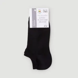 MONOPRIX FEMME Lot 2 Mini-Socquettes Fil D'Écosse, Noir Multicolore Taille Unique l'unité