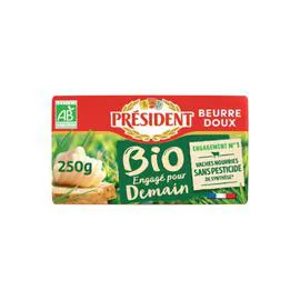 PRÉSIDENT Beurre Doux Bio 250g