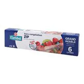 MARQUE REPÈRE, ELEMBAL Sacs congélation zip Grand x15 x15