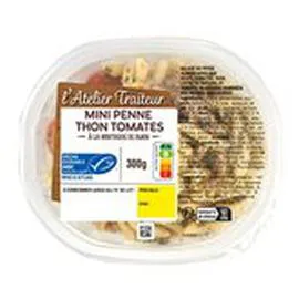 LECLERC, L'ATELIER TRAITEUR Mini penne Thon Tomates 300g