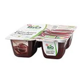 MARQUE REPÈRE, BIO VILLAGE Crème dessert Bio Chocolat 4x95g