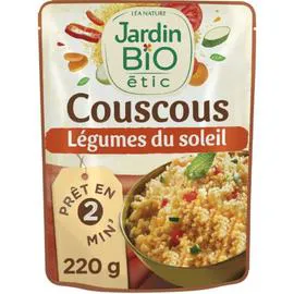 LÉA NATURE, JARDIN BIO ÉTIC Plat cuisiné couscous aux légumes du soleil Bio 220g