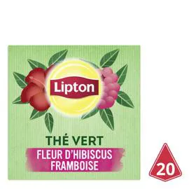 LIPTON Thé vert hibiscus & framboise x20 30g
