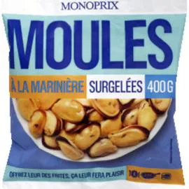 MONOPRIX Moules du Pacifique marinières, surgelé 400g