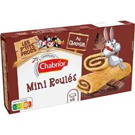 CHABRIOR Mini roulés au chocolat 6x25g