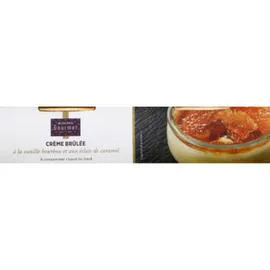 MONOPRIX GOURMET Crème brûlée à la vanille bourbon et aux éclats de caramel 200g