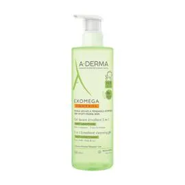 A-DERMA Gel Lavant corps et cheveux exomega emollient 2en1 500ml