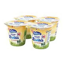 MARQUE REPÈRE, DÉLISSE Yaourt Lait de brebis Vanille 4x125g