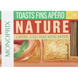 MONOPRIX Toasts fins apéro nature 100g