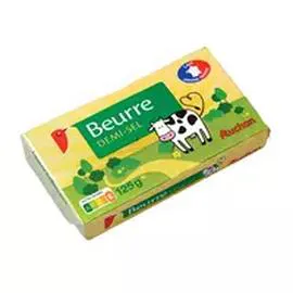 AUCHAN Beurre demi-sel 125g