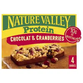 NATURE VALLEY Barre de céréales - protein chocolat & cranberries 4x40g