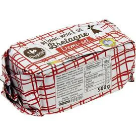 CARREFOUR ORIGINAL Beurre moulé demi-sel 500g