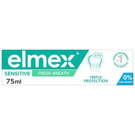 ELMEX Dentifrices Dents sensibles nettoyage et fraicheur 0% colorants 75ml