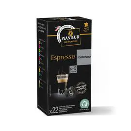PLANTEUR DES TROPIQUES Capsules de café compatibles Nespresso moulu Espresso Fortissimo n°6 114g