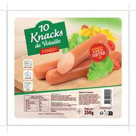  Knacks de volaille fumées au bois de hêtre 350g