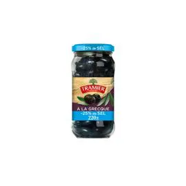 TRAMIER Olives noires à la grecque dénoyautées 220g