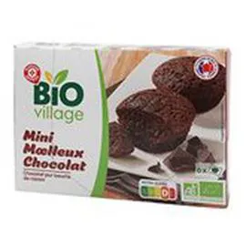 MARQUE REPÈRE, BIO VILLAGE Moelleux chocolat Mini Bio - x6 200g