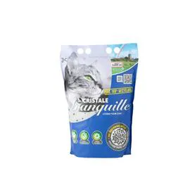 TRANQUILLE Litière cristale gel de silice au charbon actif 3,95l