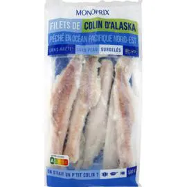 MONOPRIX Filets colin alaska msc 500g