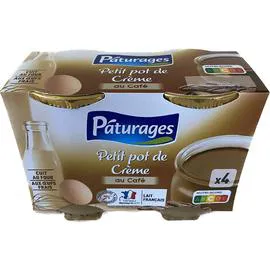PÂTURAGES Petit pot de crème au café 400g