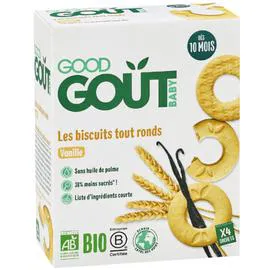 GOOD GOÛT Biscuits bébé dès 10 mois à la vanille Bio 80g