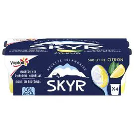 YOPLAIT, SKYR Yaourt citron 0% MG 4x100g