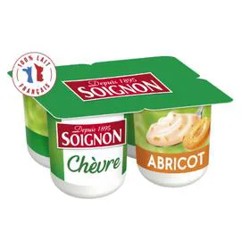 SOIGNON Yaourts lait de chèvre abricot 4x125g