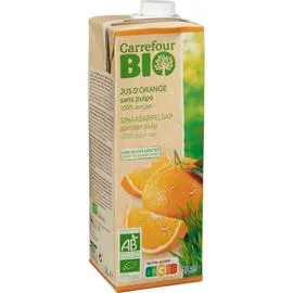 CARREFOUR BIO Jus d'orange bio sans pulpe 1l