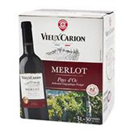 MARQUE REPÈRE, VIEUX CARION Vin rouge Pays d'Oc Merlot IGP 3l