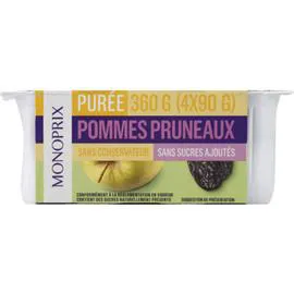 MONOPRIX Purée pommes pruneaux sans sucres ajoutés 360g