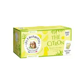 LES 2 MARMOTTES Thé Citron 30 sachets 58g
