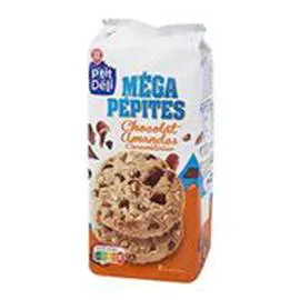 MARQUE REPÈRE, P'TIT DÉLI Cookies Méga pépites Choco amandes caramelisées 184g