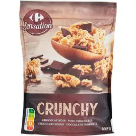 CARREFOUR SENSATION Céréales Crunchy chocolat noir 500g