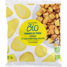 MONOPRIX BIO Pommes de terre rustiques à l huile d olive bio, surgelées 450g