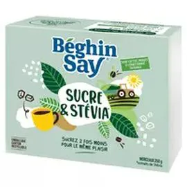 BÉGHIN SAY Sucre blanc en morceau aux extraits de Stévia 250g