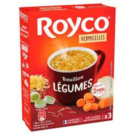 ROYCO Bouillon instantané de légumes et vermicelles 3x60cl