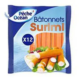 MARQUE REPÈRE, PÊCHE OCÉAN Bâtonnets Surimi MSC - x12 200g