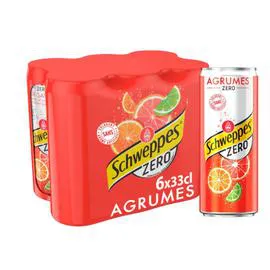 SCHWEPPES Soda zero saveur agrumes 6x33cl
