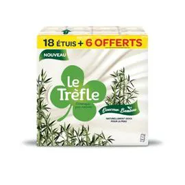 LE TRÈFLE Paquets de mouchoirs douceur bambou x24
