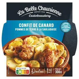 LA BELLE CHAURIENNE Plat cuisiné confit de canard à la Sarladaise 300g