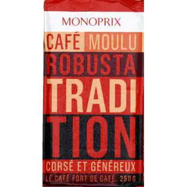 MONOPRIX Café Moulu Robusta Tradition 250g