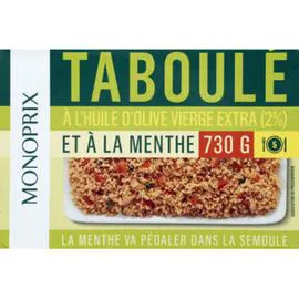 MONOPRIX Taboulé à l'huile d'olive vierge extra et à la menthe 730g