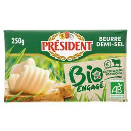 PRÉSIDENT Beurre Bio Demi-sel - 80% MG 250g