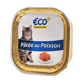 ECO+ Pâté au poisson pour chat Barquette 100g