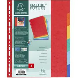EXACOMPTA Intercalaires Carton, Format A4 Maxi x6