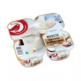 AUCHAN Mousse aux marrons 4x73g